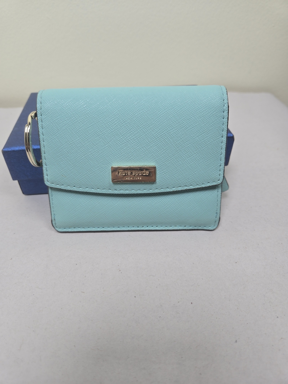 Kate Spade Mint Green Leather Card Case Wallet